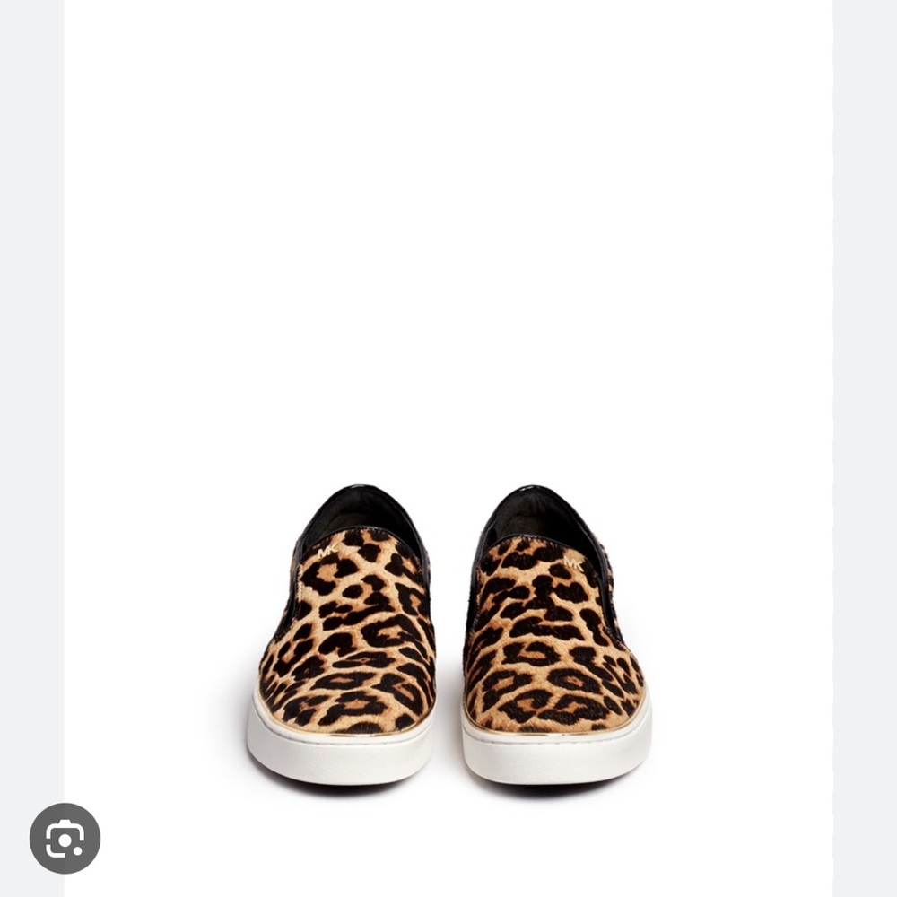 Michael Kors Kyle Cheetah Print Calf Hair Slip-ons | Size 10